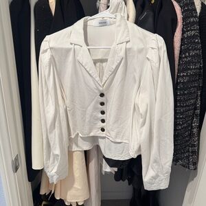 White Button-Up Blouse